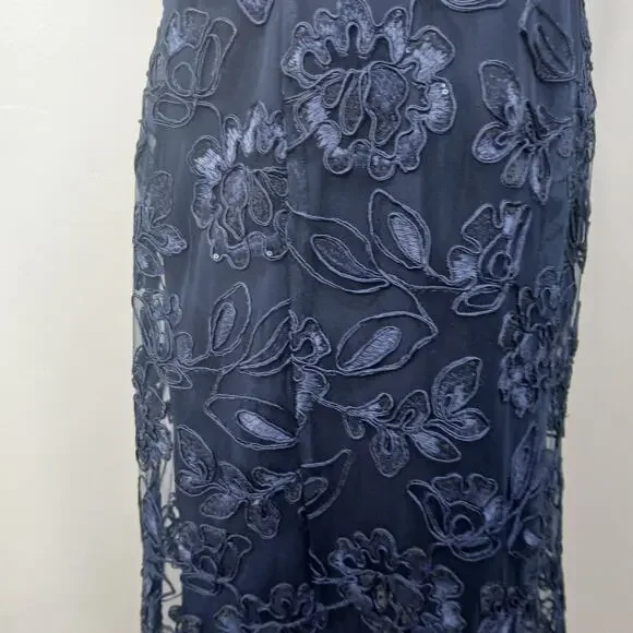 Alex Evenings Sleeveless Gown 12 Embroidered Lace Skirt 81171030 Mother Wedding - Picture 9 of 13